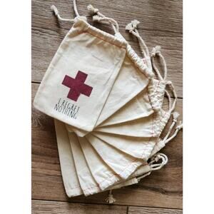 9 Pack Drawstring Hangover Kit Bags for Bachelorette Party, Weddings, 4x6 in